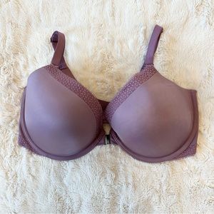 Victoria’s Secret Bra Uplift Demi Purple Padded Size 36DDD/F80 Front Closure